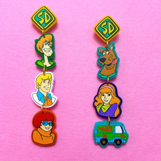 Groovy Mystery Gang Tiered Drop Earrings
