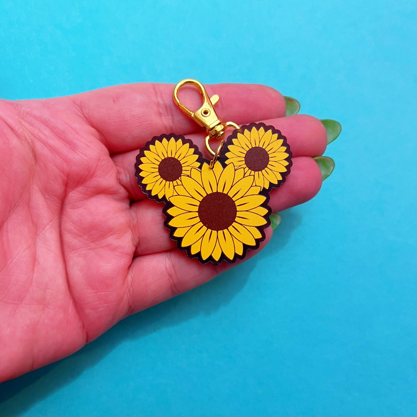 Mouse Sunflower Bag Charm/Keychain
