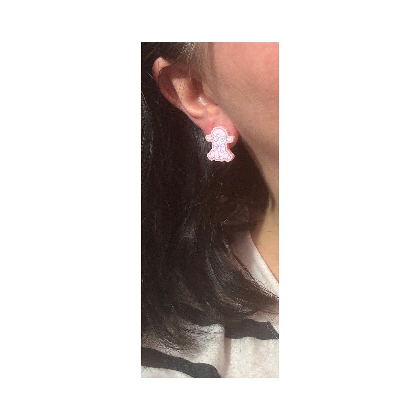Pastel Lamb Cutie Post Earrings