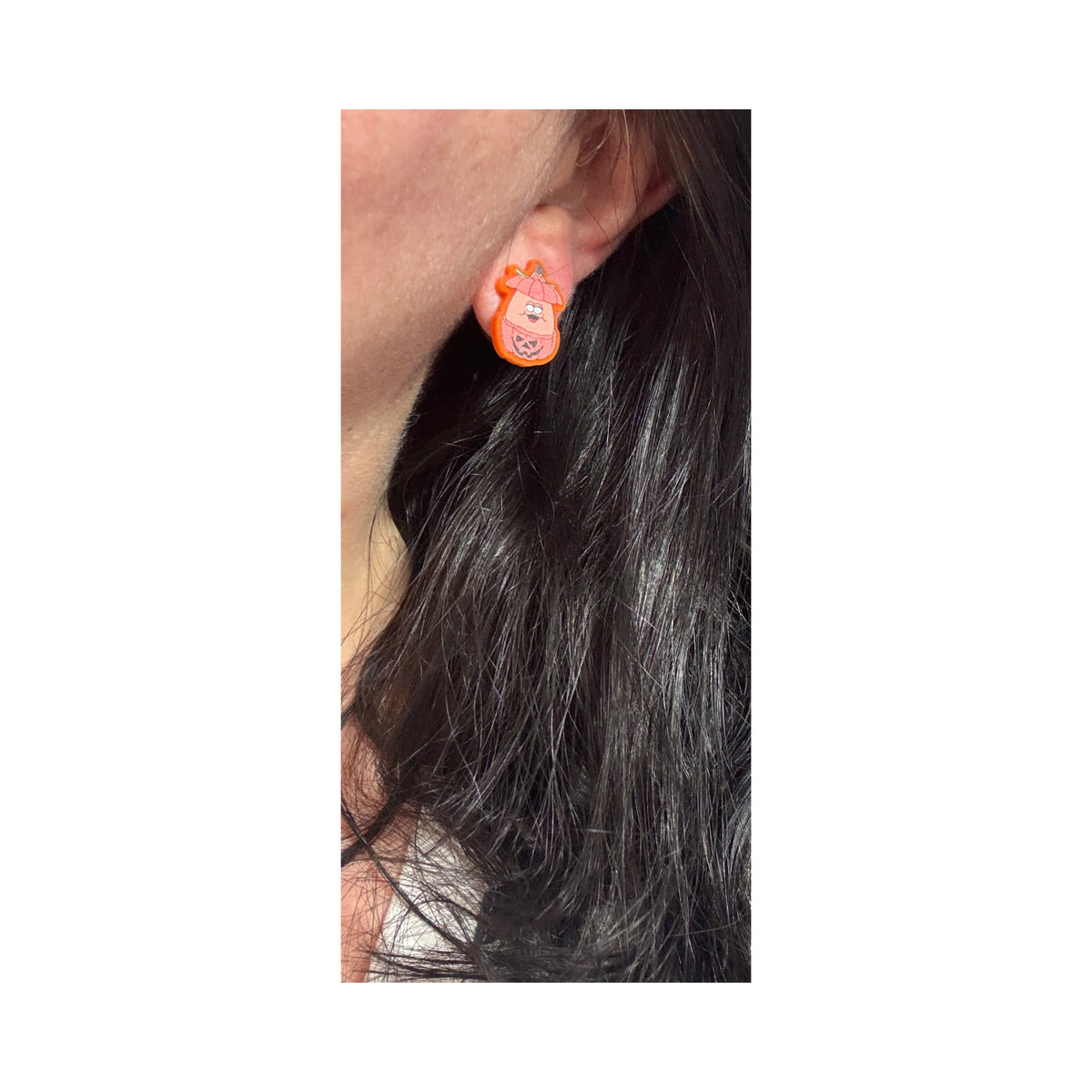 Pumpkin Nugget Post Earrings