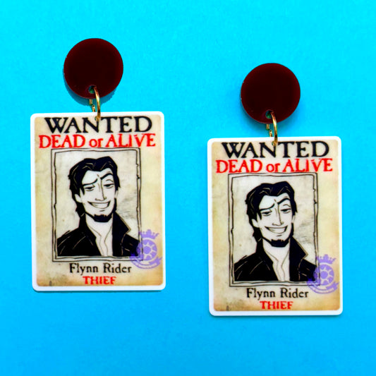 Flynn Wanted Poster Drop Earrings