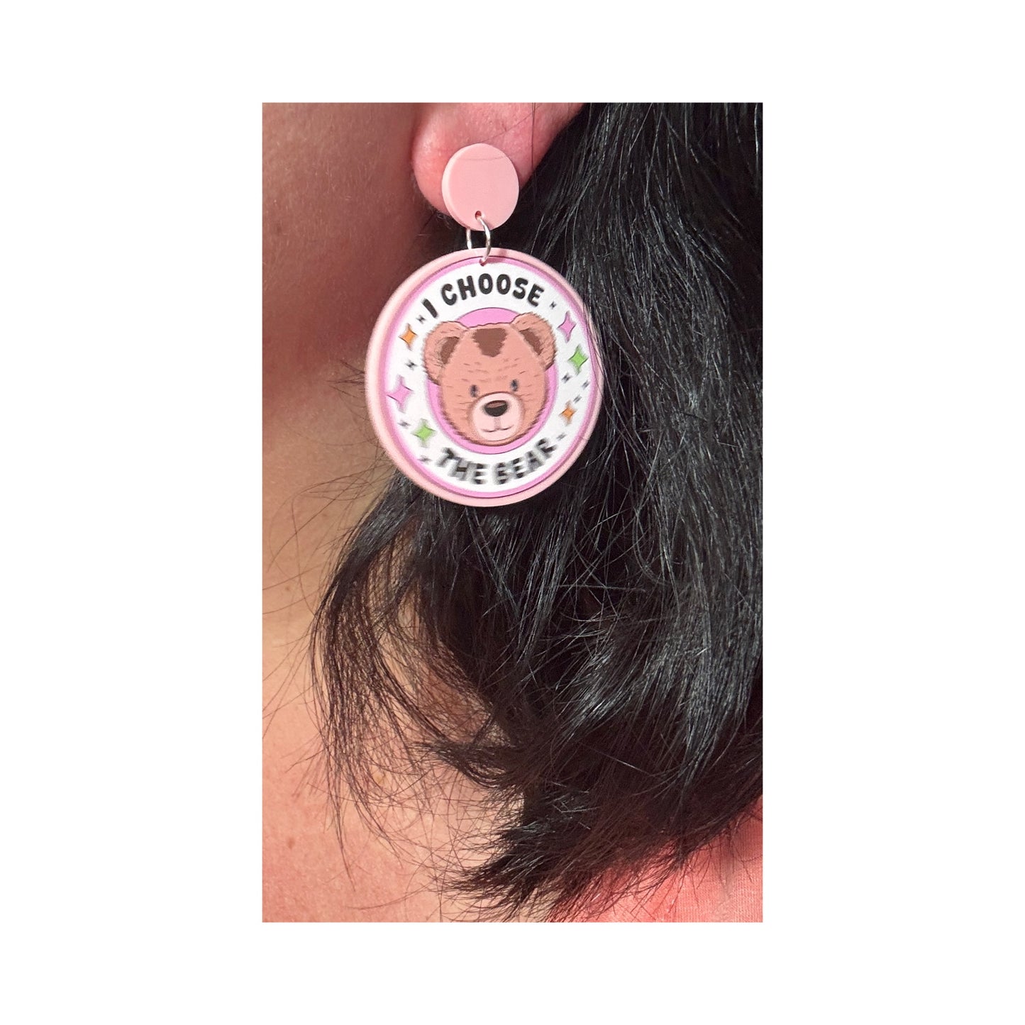 I Choose The Bear Drop Earrings