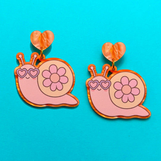 Groovy Snail Drop Earrings