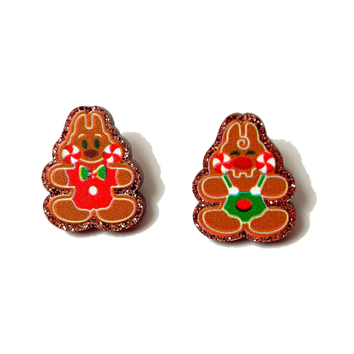 Chipmunk Gingerbread Post Earrings