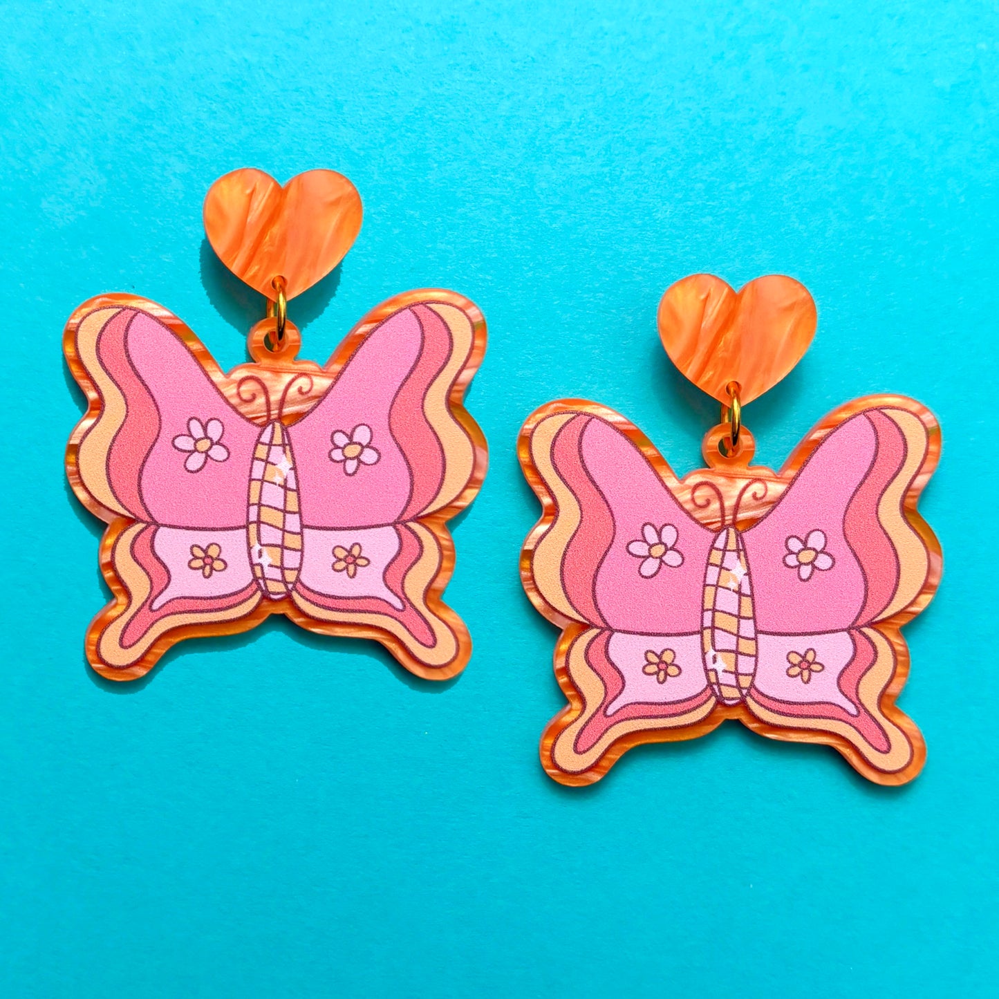 Groovy Butterfly Drop Earrings