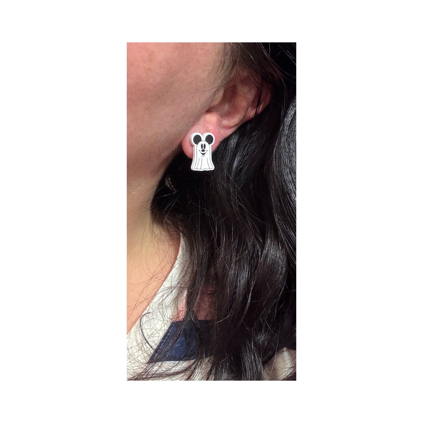 Mouse Ghostie Post Earrings