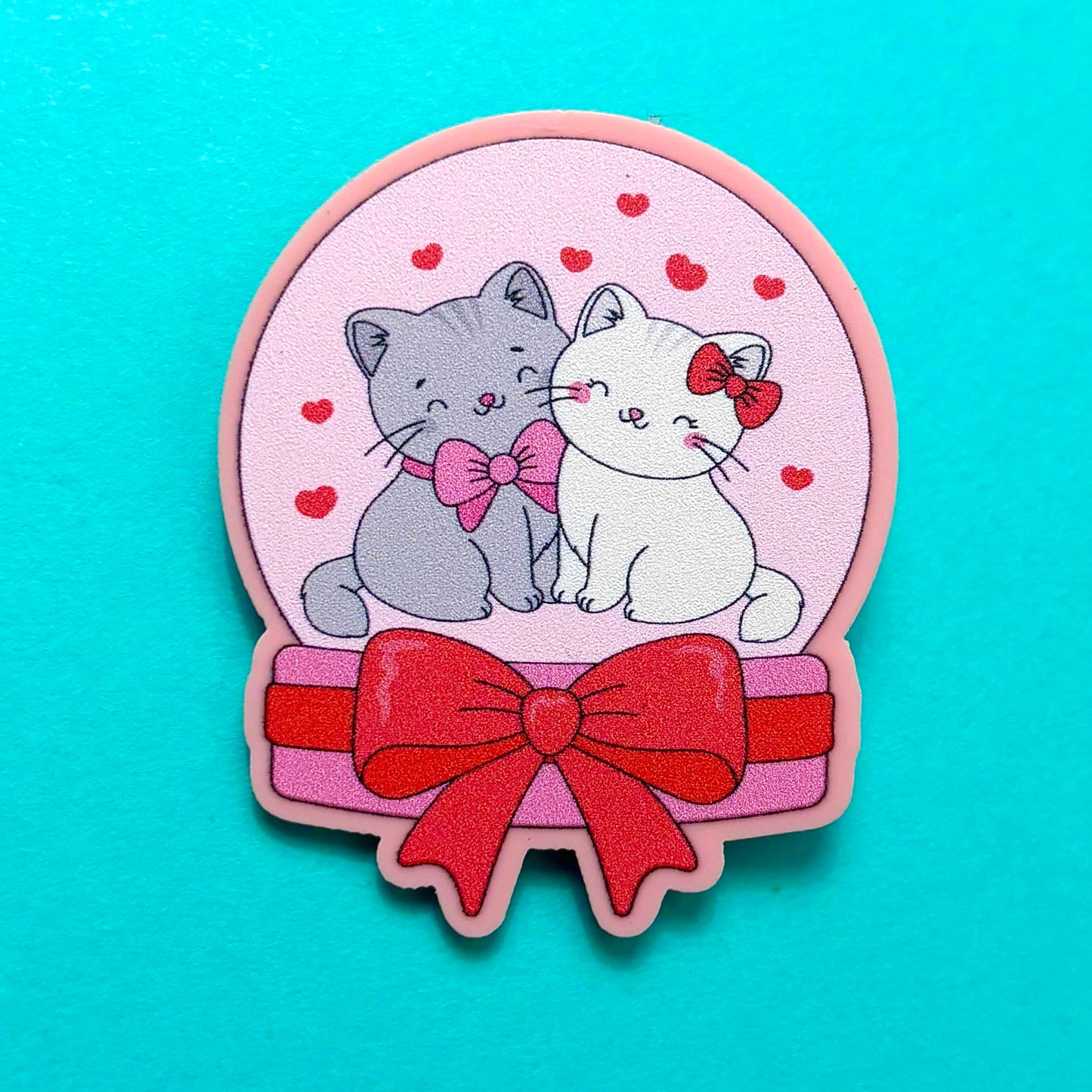 Sweetheart Kitty Snowglobe Pin