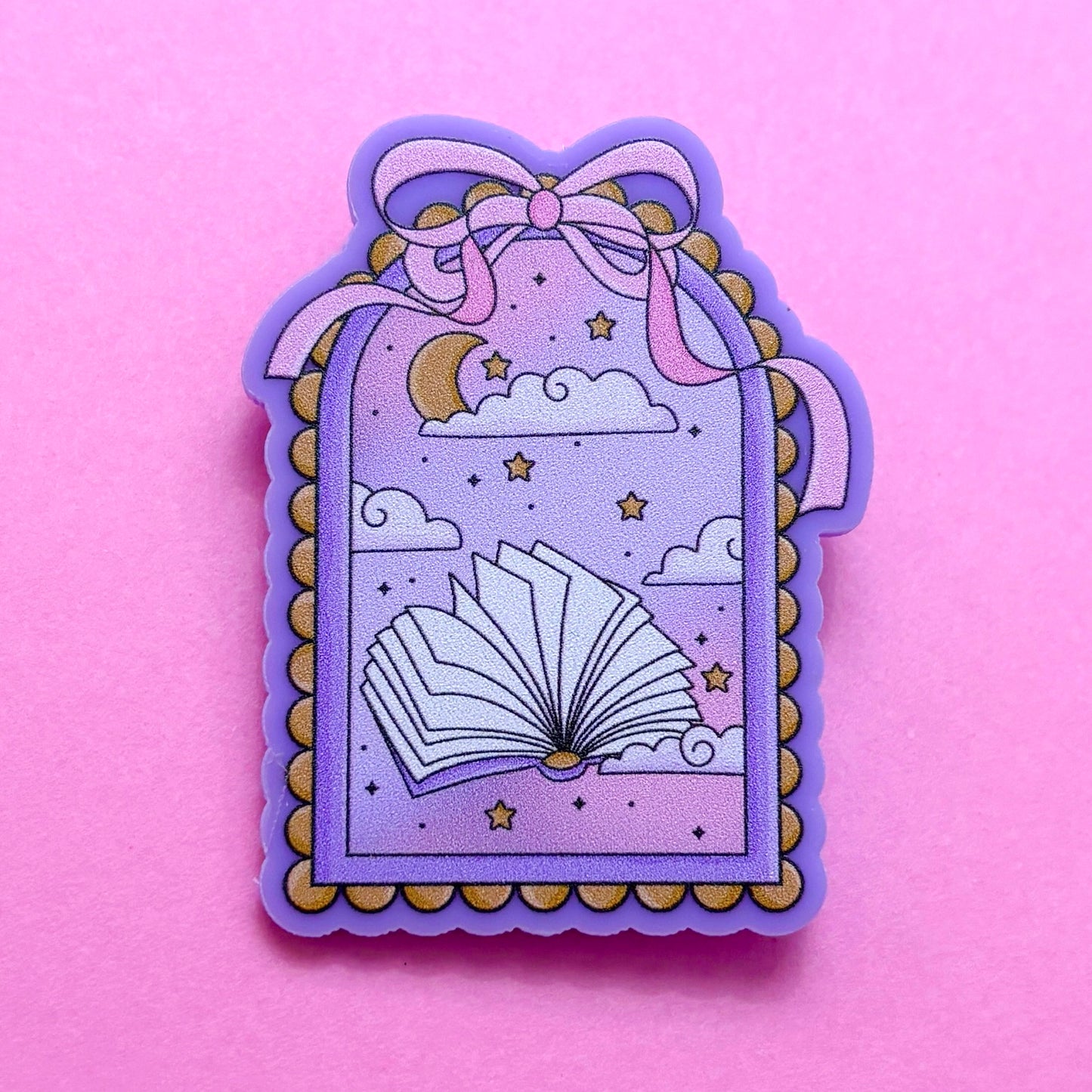 Pastel Bookish Window Pin
