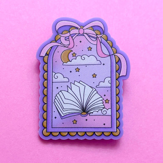 Pastel Bookish Window Pin