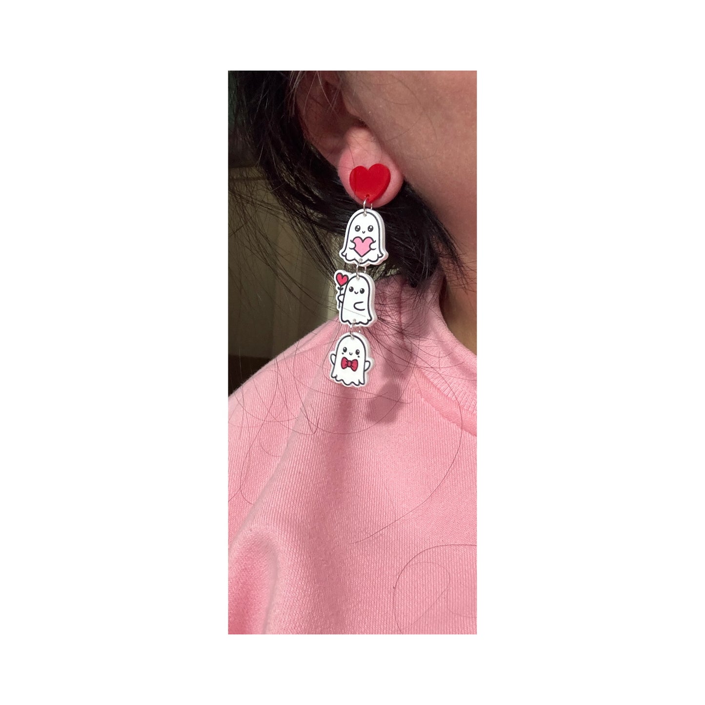 Valentine Ghosties Tiered Drop Earrings