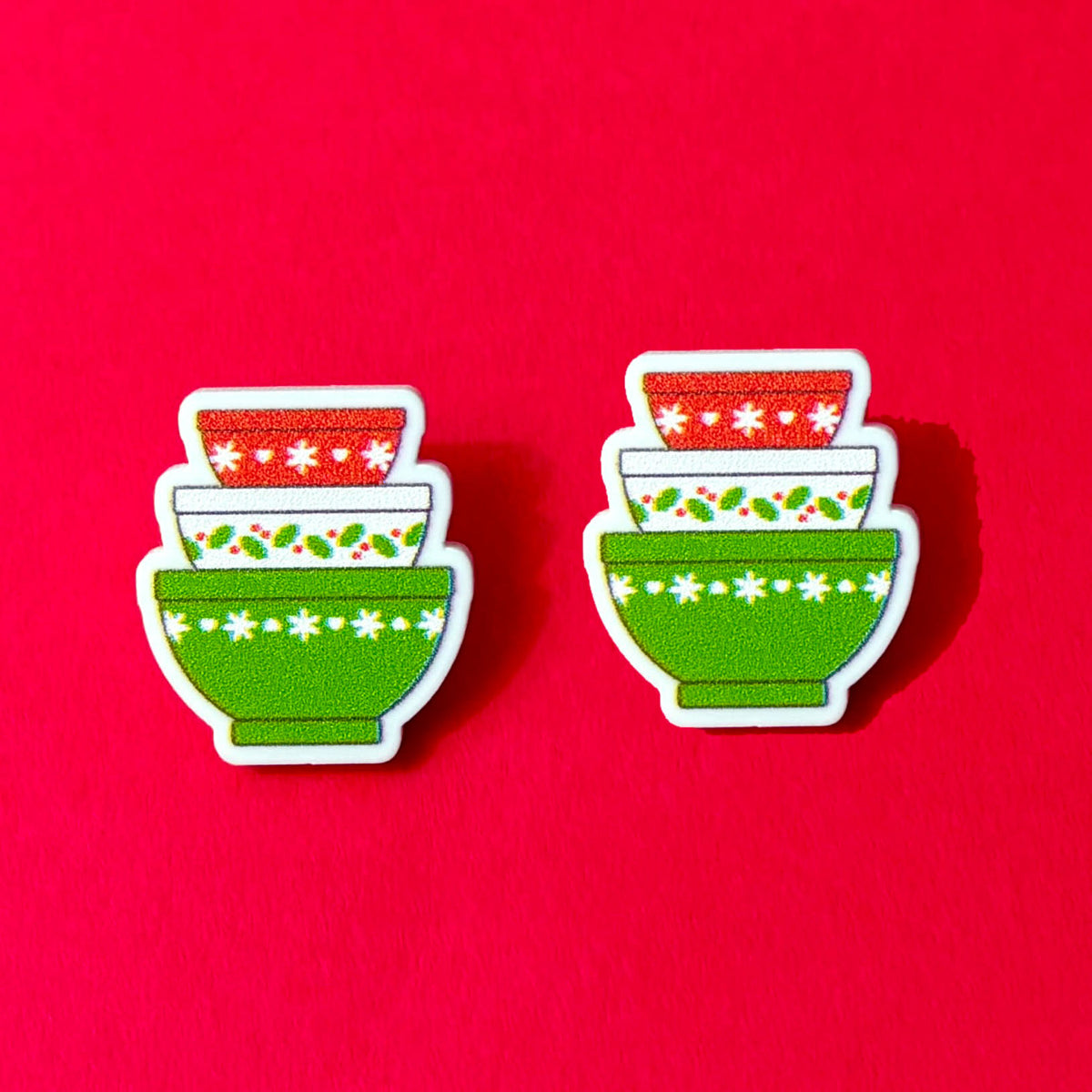 Holiday Pyrex Post Earrings