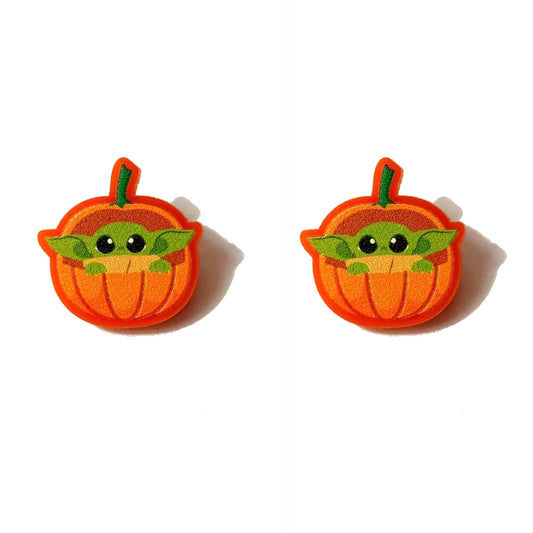 Pumpkin Child Post Earrings
