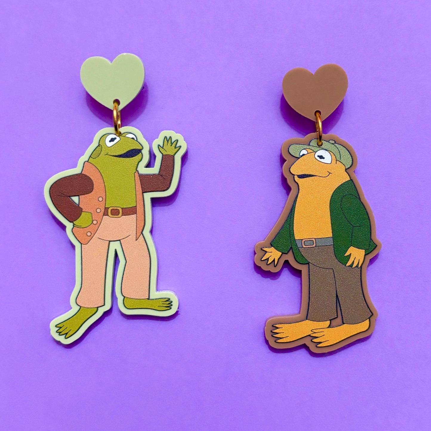 Frog and Toad Drop Earrings