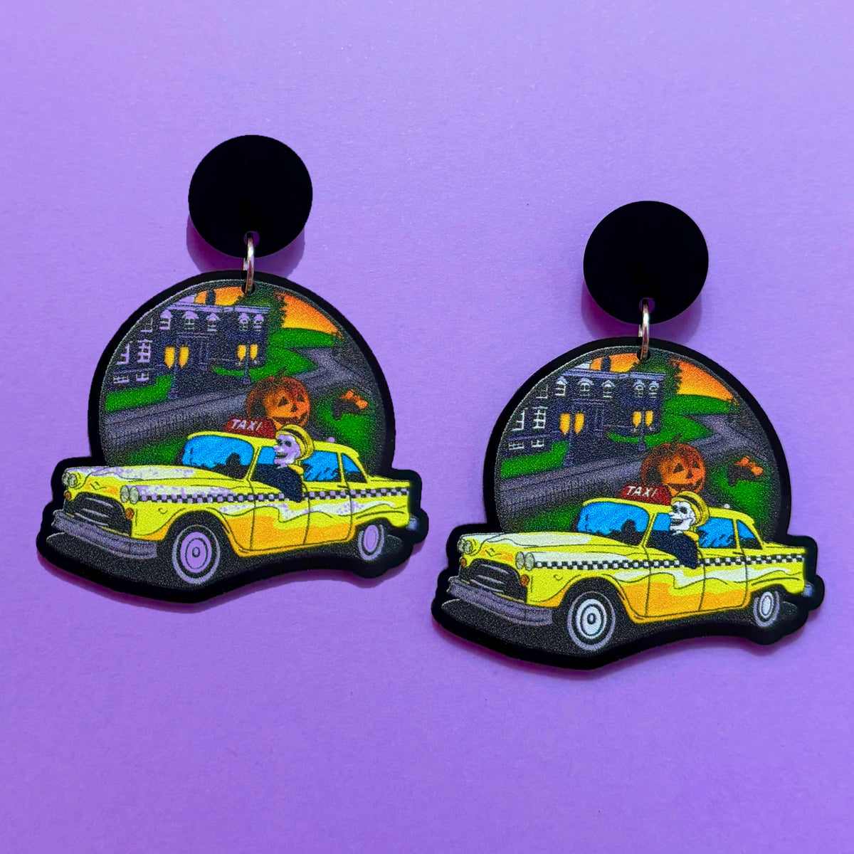 Halloweentown Cab Drop Earrings