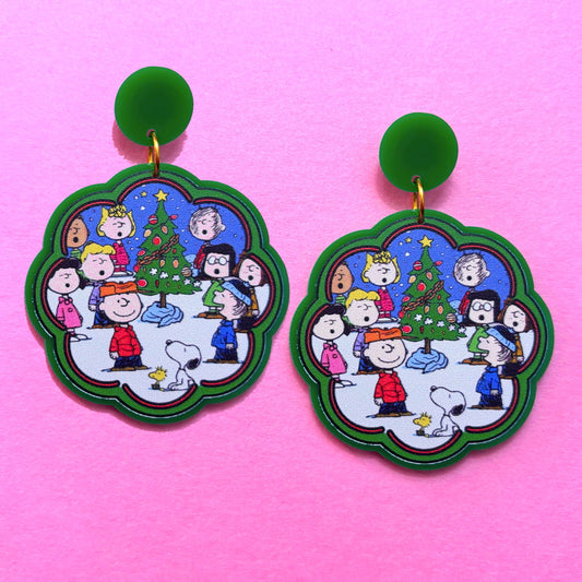 Peanuts Christmas Drop Earrings