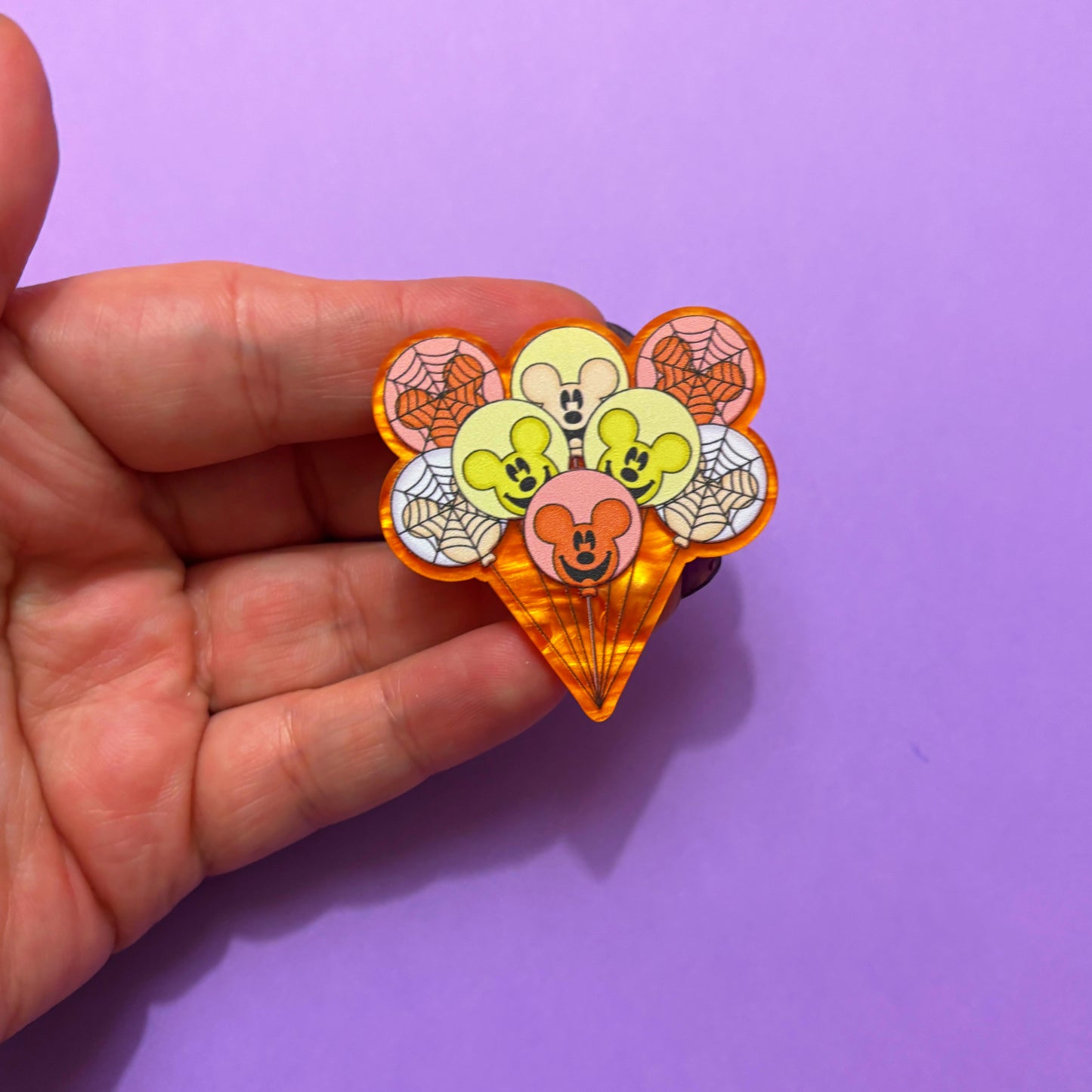 Spooky Mouse Balloons Pin
