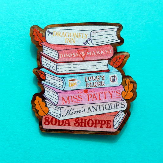 Stars Hollow Bookstack Pin