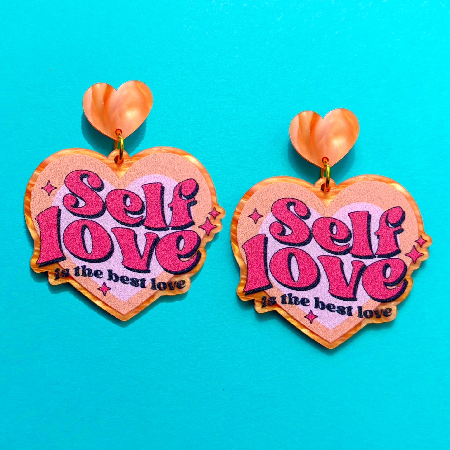Self Love Heart Drop Earrings