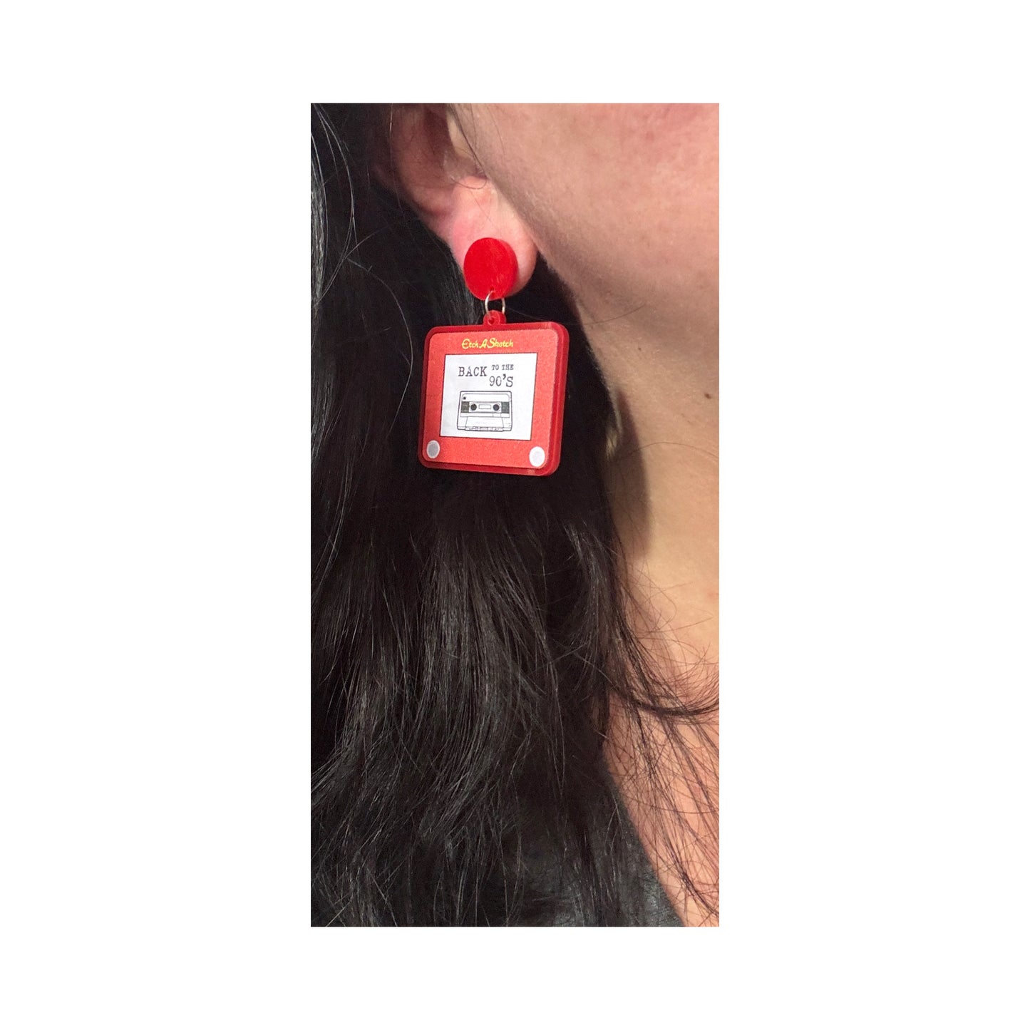 Etch A Sketch Drop Earrings
