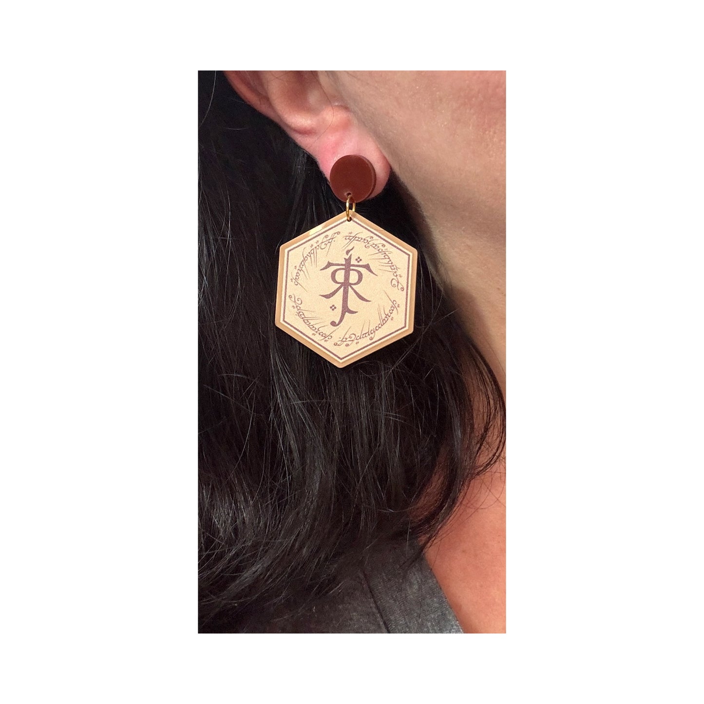 Middle Earth Monogram Drop Earrings