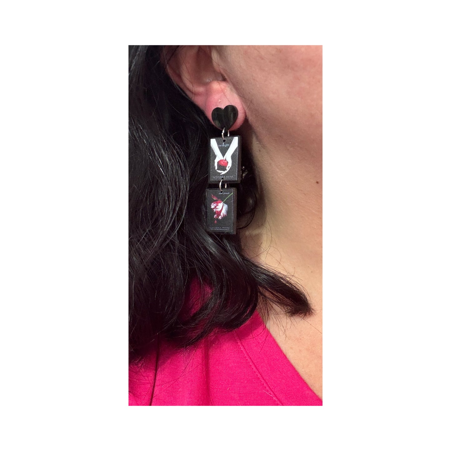 Twilight Saga Book Tiered Drop Earrings