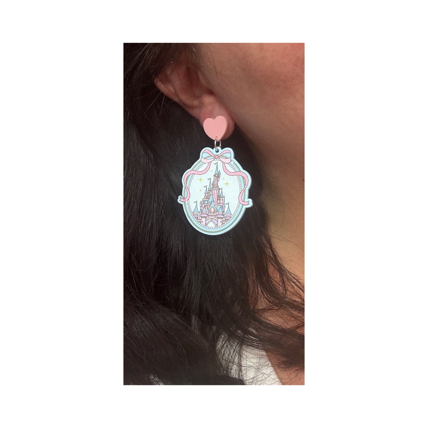 Enchanted Castle Cameo Drop Earrings