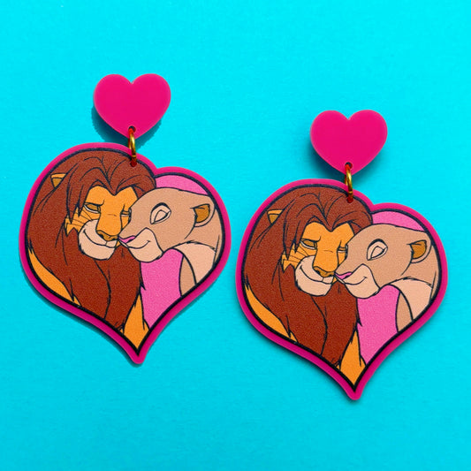 Lion Love Drop Earrings