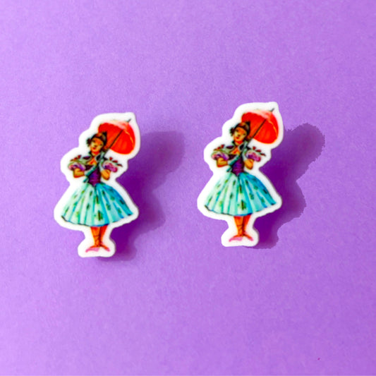 Tightrope Girl Post Earrings