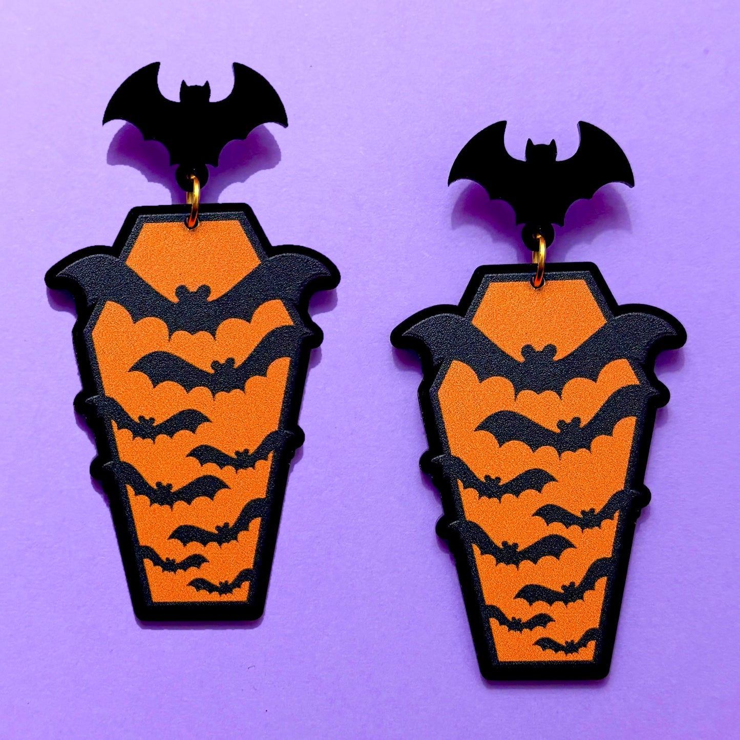 Batty Coffin Drop Earrings
