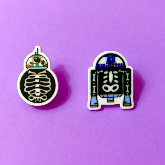 Skeleton Droid Post Earrings