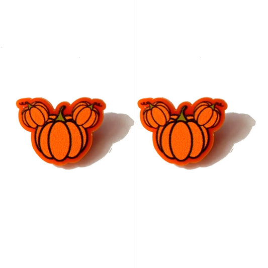 Mouse Shaped Pumpkin Post Earrings