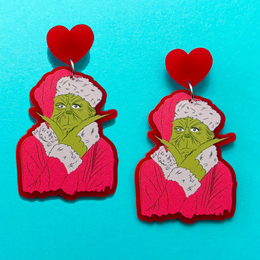 2000s Grinch Drop Earrings