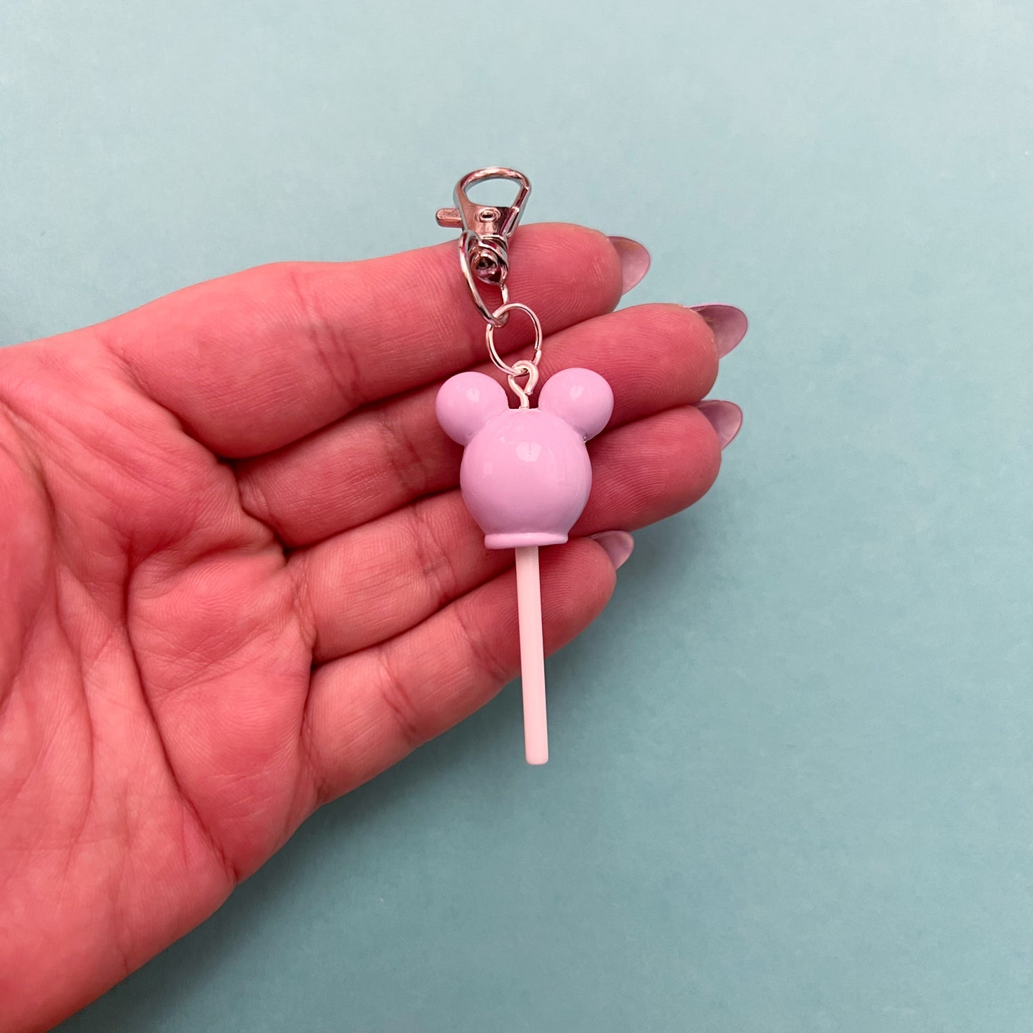 Pastel Lavender Mouse Lollipop Bag Charm/Keychain
