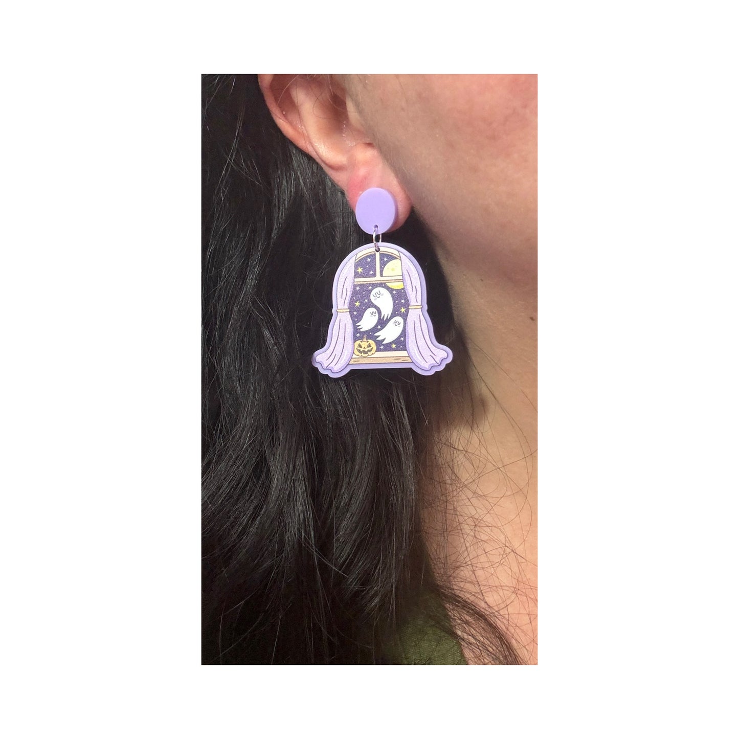 Pastel Spooky Window Drop Earrings