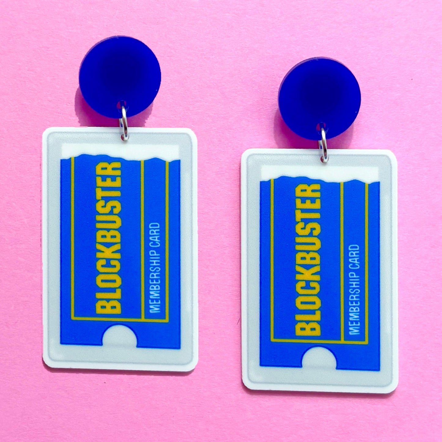 Video Store Membership Card Drop Earrings