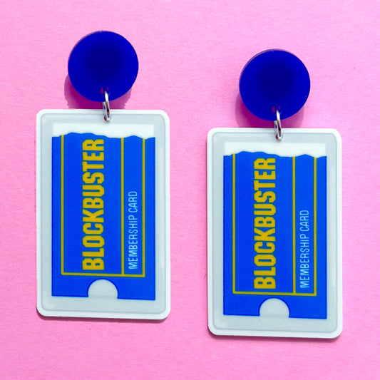 Video Store Membership Card Drop Earrings