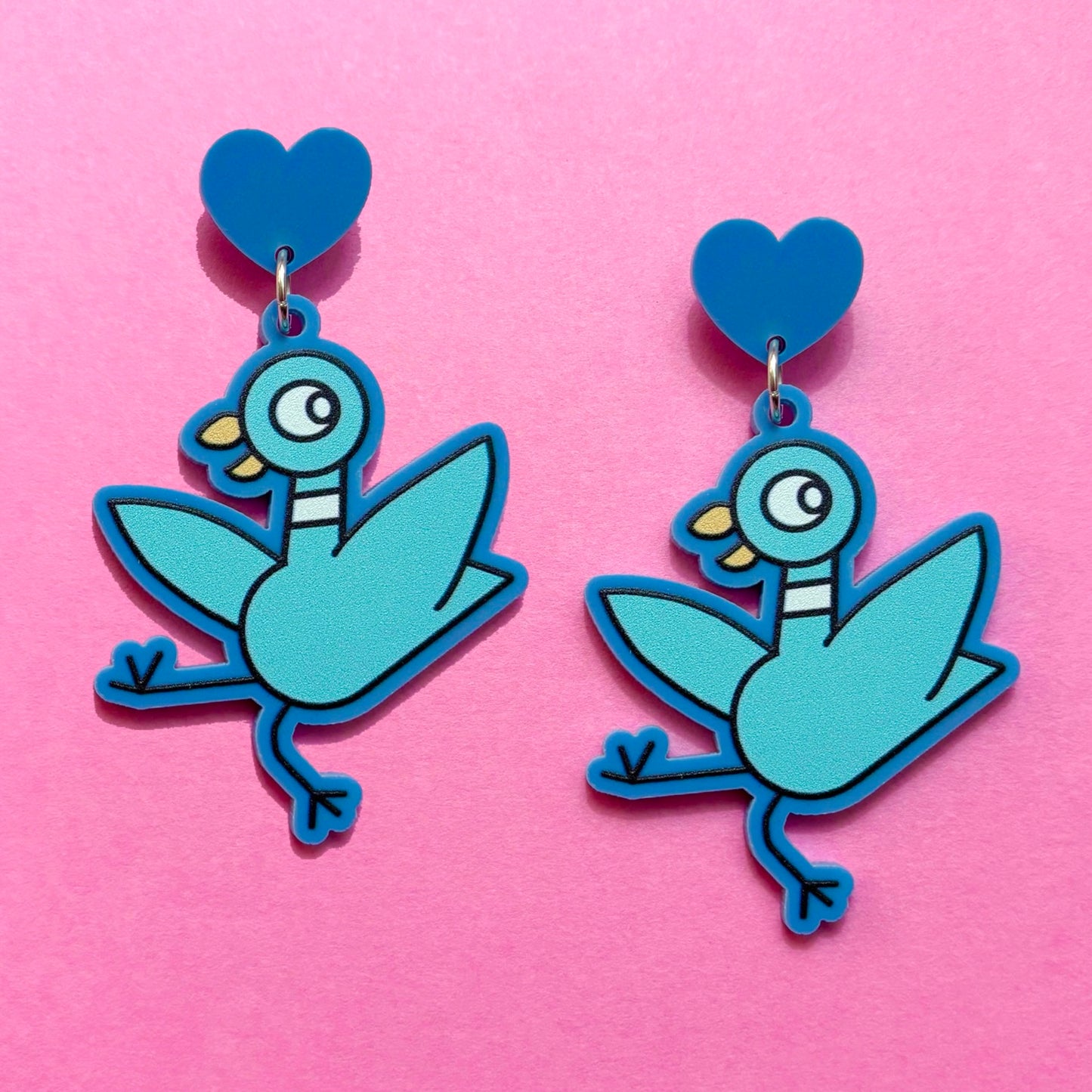 Dancing Pigeon Drop Earrings