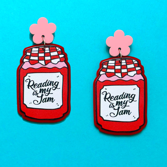 Reading Is My Jam Drop Earrings