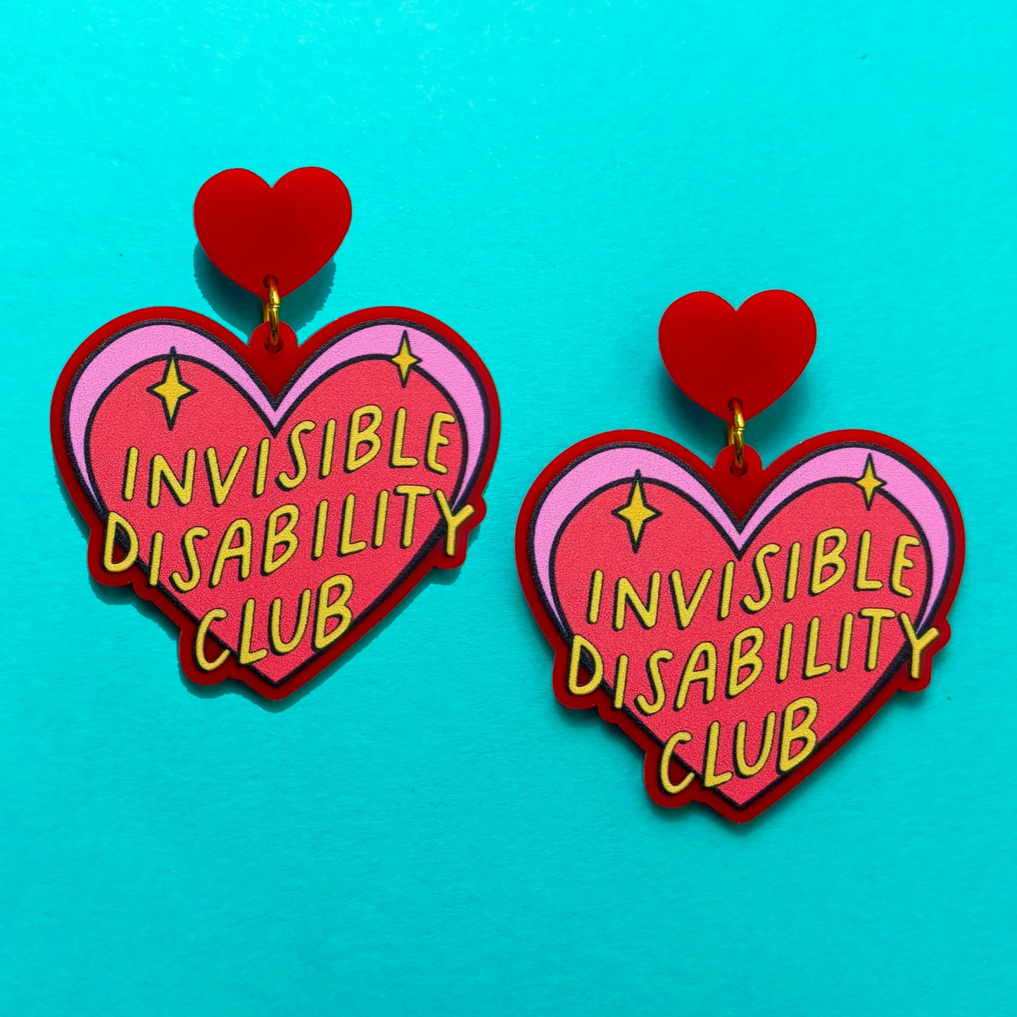 Invisible Disability Club Drop Earrings