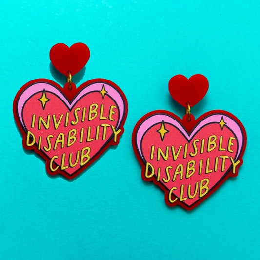 Invisible Disability Club Drop Earrings