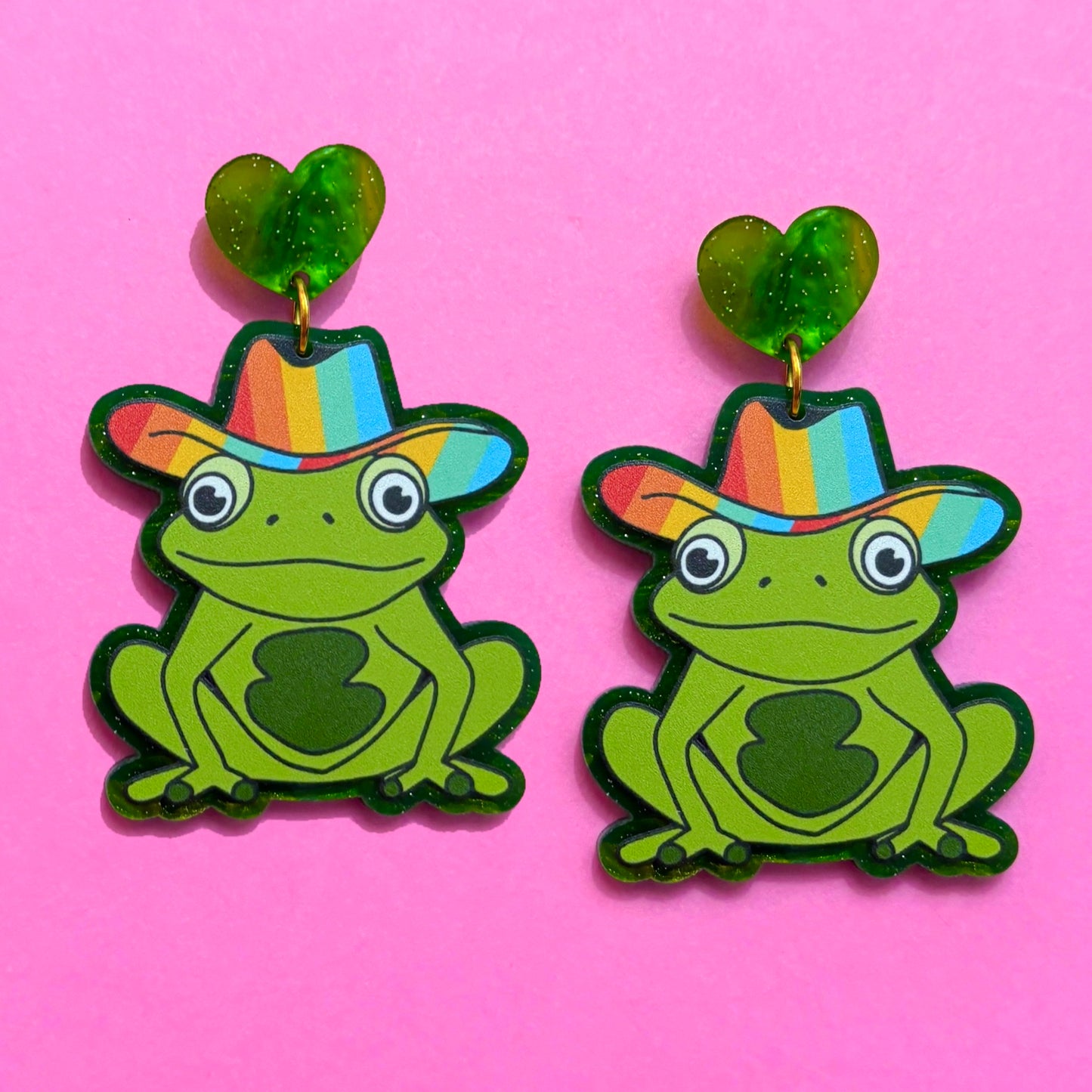 Pride Frog Drop Earrings