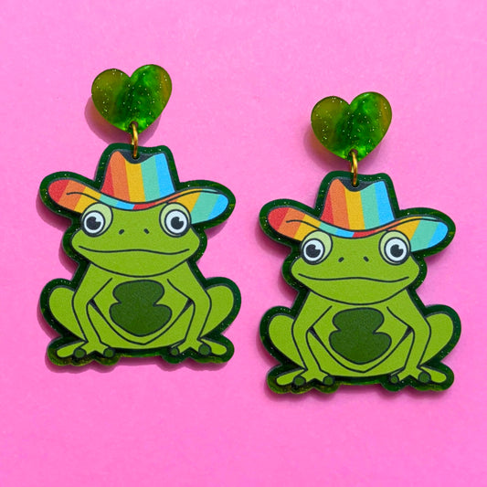 Pride Frog Drop Earrings