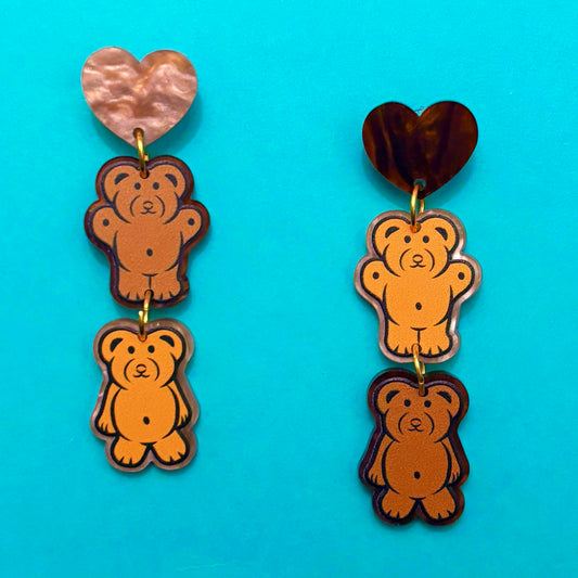Teddy Grahams Tiered Drop Earrings