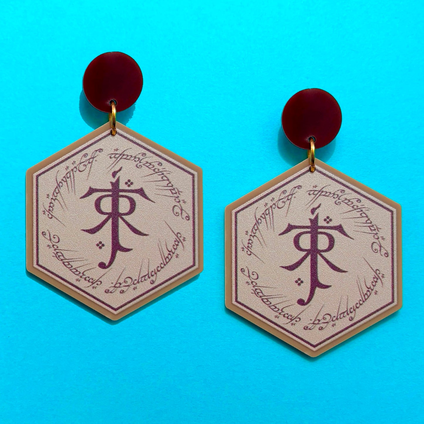 Middle Earth Monogram Drop Earrings