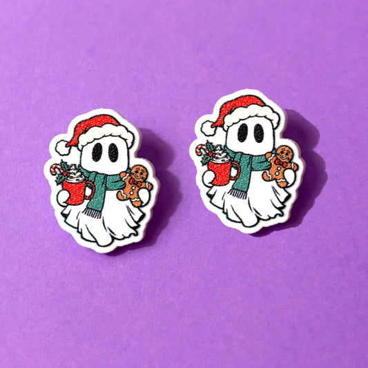 Festive Ghostie Post Earrings