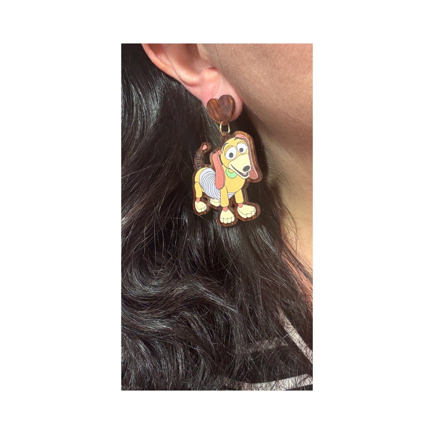Slinky Pup Drop Earrings