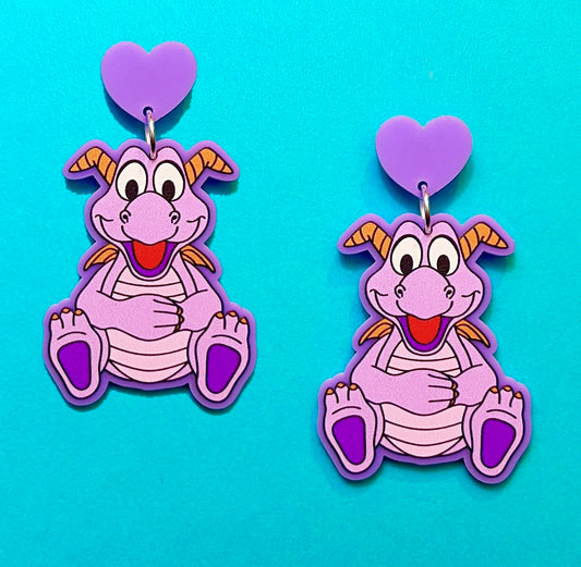 Figment Popcorn Bucket Acrylic Drop Earrings