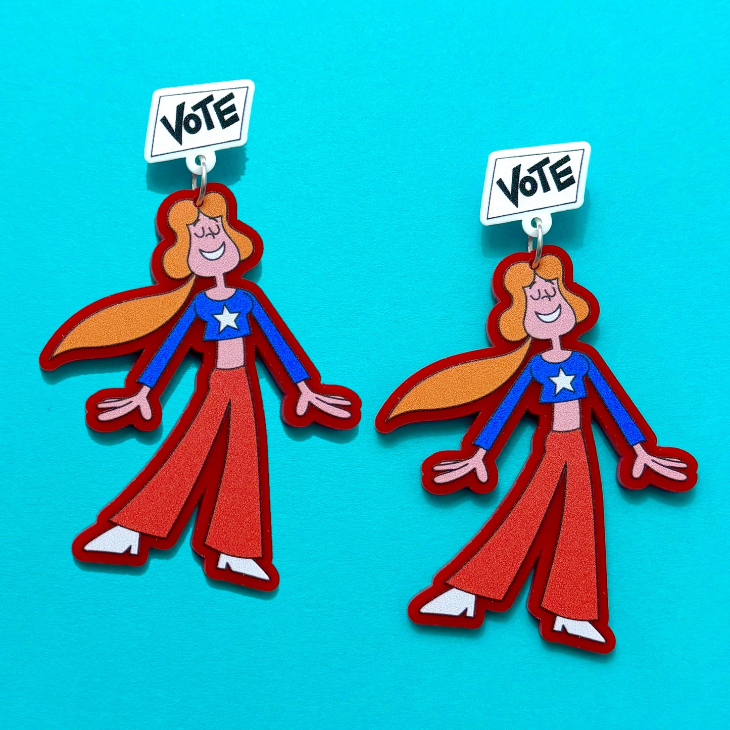 School House Suffragette Drop Earrings