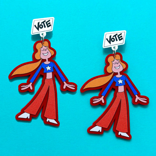 School House Suffragette Drop Earrings
