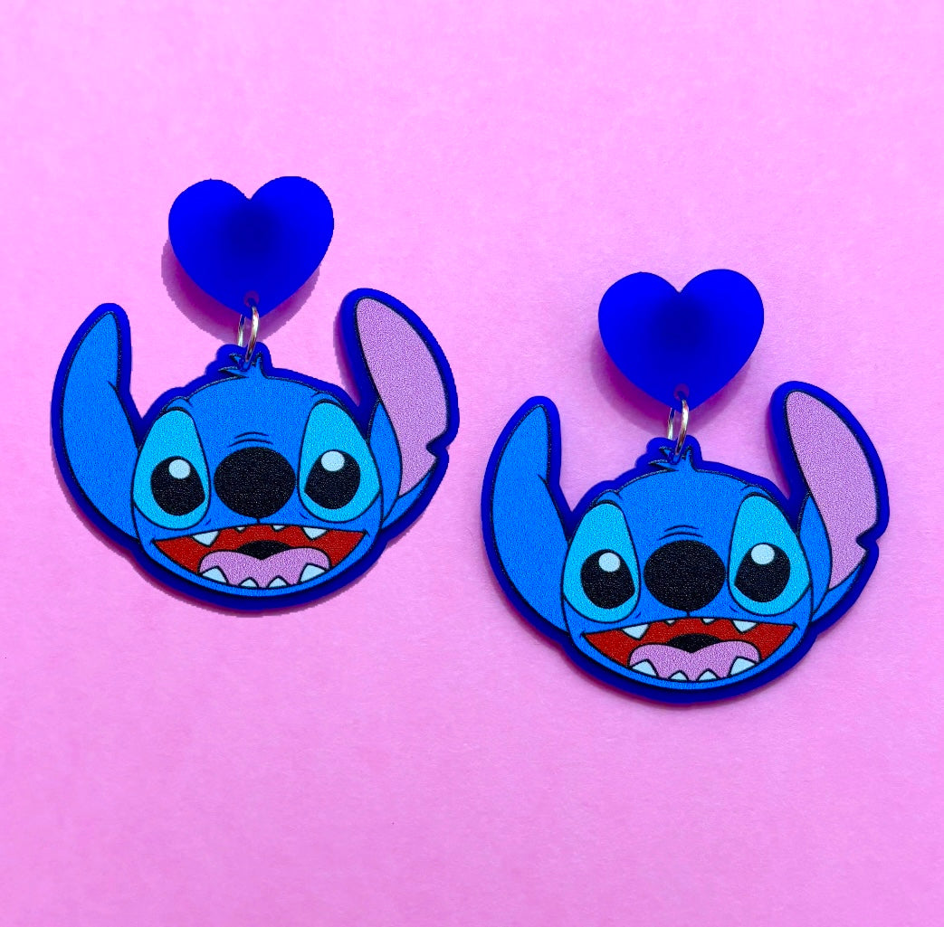 Stitch Acrylic Drop Earrings